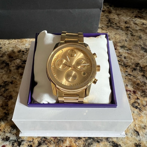 Movado bold gold watch for men